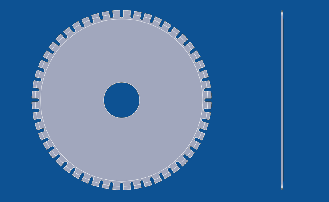 Lama circolare di perforazione a U da 5" di diametro, numero di parte 90064